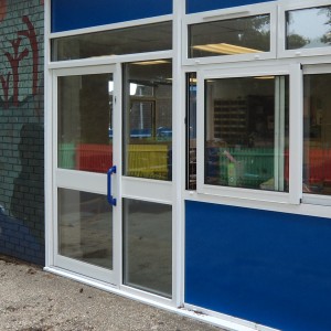 Aluminium Doors and Windows - School installation